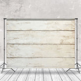 Lofaris Biege Vintage Horizontal Stripe Wood Photo Backdrop
